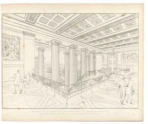 Altes Museum Berlin: Kilátás a lépcsőre, 1852 alkotó: Karl Friedrich Schinkel