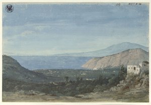 Kilátás Nápoly környékéről / A sorrentói síkság látképe a Colli di Fontanelléről alkotó: Karl Friedrich Schinkel