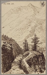 Látkép a Gastein-völgyben alkotó: Karl Friedrich Schinkel