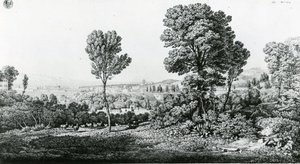 Messina és Calabria szemközti partjának látképe alkotó: Karl Friedrich Schinkel