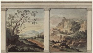 Kilátás egy tájra alkotó: Karl Friedrich Schinkel