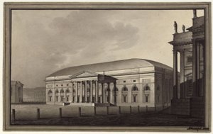 Berlin. Nemzeti Színház a Gendarmenmarkton alkotó: Karl Friedrich Schinkel