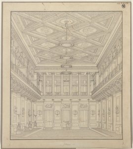 Berlin. Schauspielhaus a Gendarmenmarkton, koncertterem alkotó: Karl Friedrich Schinkel