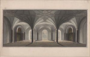 Berlin, Wilhelmstraße. Radziwiłł-palota. Terv a kerti teremhez alkotó: Karl Friedrich Schinkel