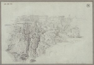 Kilátás Tivolira az Aniene völgye fölött alkotó: Karl Friedrich Schinkel