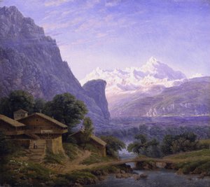 Kilátás a Mont Blanc-ra alkotó: Karl Friedrich Schinkel