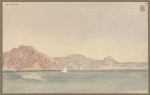 Kilátás Schinkel nápolyi lakásából a Sorrento melletti tengerpartra alkotó: Karl Friedrich Schinkel