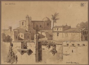 „Convento presso di Mazara” - kolostor vagy templom Marsalában, Szicíliában alkotó: Karl Friedrich Schinkel