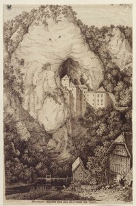 Predjama vagy Lueg vára, XII órányira Trieszttől alkotó: Karl Friedrich Schinkel