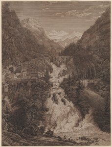 A Wildbad Gastein melletti vízesés alkotó: Karl Friedrich Schinkel