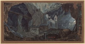 Vasbánya Katalóniában. Belső nézet alkotó: Karl Friedrich Schinkel