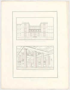 Városi lakóépület terve, a „Építészeti tervek gyűjteménye” sorozat 67. lapja alkotó: Karl Friedrich Schinkel