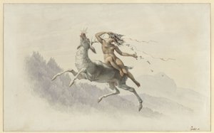 Nő egy levegőben lebegő szarvason alkotó: Karl Friedrich Schinkel