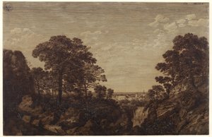 Táj Tivoli közelében alkotó: Karl Friedrich Schinkel
