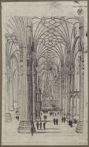 A bécsi Szent István-székesegyház belső tere alkotó: Karl Friedrich Schinkel
