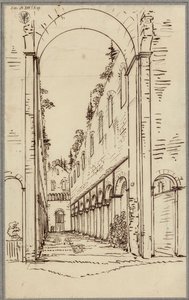 A paulinzellai kolostor romjai. Belső látkép keletről alkotó: Karl Friedrich Schinkel