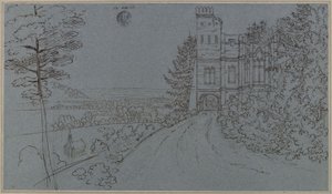 Köstritz. Mesterséges rom a kastélyparkban (?) alkotó: Karl Friedrich Schinkel