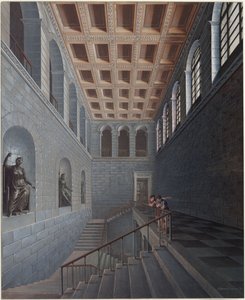 Köstritz. Kastély. A lépcsőház látképe alkotó: Karl Friedrich Schinkel