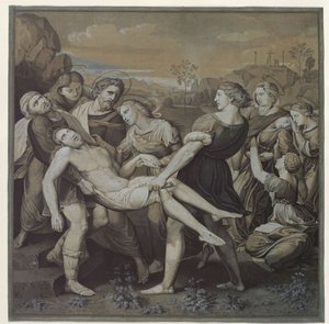 Másolat Raffaello „Sírbatétel” című műve nyomán alkotó: Karl Friedrich Schinkel