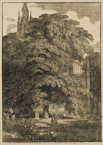 Temető egy gótikus katedrálison kívül alkotó: Karl Friedrich Schinkel