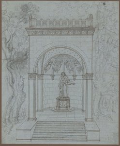 Mansfeld. Terv Luther-emlékműhöz alkotó: Karl Friedrich Schinkel