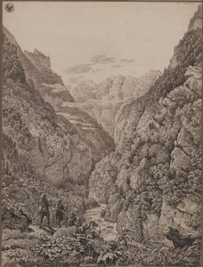 Lueg-hágó Salzburg közelében alkotó: Karl Friedrich Schinkel