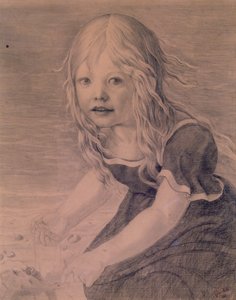 A művész lányának, Marie-nek portréja a tengerparton