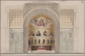 Potsdam. Szent Miklós-templom. Terv az apszis kifestéséhez alkotó: Karl Friedrich Schinkel