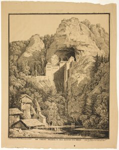 Predjama kastély és Krein, 12 óra Trieszttől alkotó: Karl Friedrich Schinkel