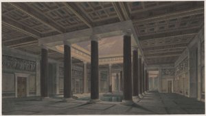Orianda kastélya a Krímben. Antik terv. Nagy átrium alkotó: Karl Friedrich Schinkel