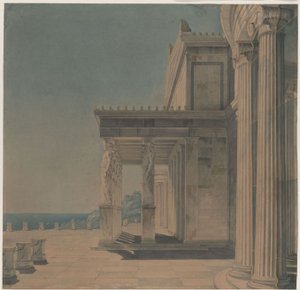 Orianda kastélya a Krímben. Antik terv. Koren-terem alkotó: Karl Friedrich Schinkel
