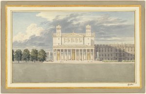 A berlini székesegyház homlokzata és környéke alkotó: Karl Friedrich Schinkel