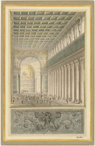 A berlini székesegyház hajója, apszisa és kereszteződése alkotó: Karl Friedrich Schinkel