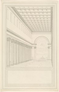 A berlini katedrális hajója és apszisa kereszthajó nélkül alkotó: Karl Friedrich Schinkel