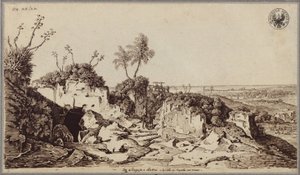Szirakúza és Lentini között, kilátással Augustára és a tengerre alkotó: Karl Friedrich Schinkel
