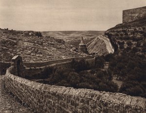 Jeruzsálem, kilátás a Kidron völgyére (f/w fotó)