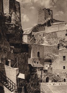 Mar Saba, Eudoxia tornya és kolostor (f/w fotó) alkotó: Karl Grober