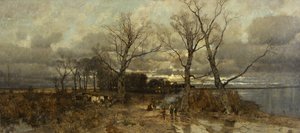 Jelenet Hollandiában, 1885-90 körül (olaj, vászon)