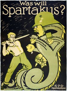 Német forradalom 1918-1919 A Spartakusszövetség (Spartakusbund) alkotó: Karl Jakob Hirsch