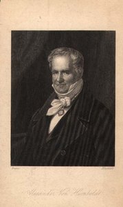 Alexander von Humboldt (1769-1859), metszett Hinchliff (litho) alkotó: Karl Joseph (after) Begas