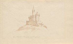 Castle Windeck b. Weinhelm a. azaz hegyi út alkotó: Karl Julius Von Leypold