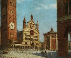 Cremona látképe alkotó: Karl Kaufmann