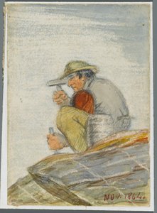 Kőmunkás, 1864 (wc fekete média alárajzolással)