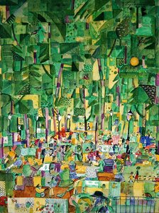 Garden étterem (akvarell és gouache papíron) alkotó: Karl Leyhausen