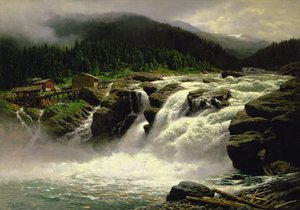 Norvég vízesés, a Valdersi Lofornál, 1905 alkotó: Karl Paul Themistocles von Eckenbrecher