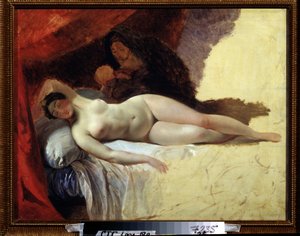 ""Alvó Juno"" vagy "A Tejút kezdete" Karl Briullov (Bryullov) festménye (1799-1852) 1839-1845 Állami Tretyakov Galéria, Moszkva alkotó: Karl Pavlovich Bryullov