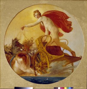 Phoebus vezeti a Nap szekerét (Phoebus Driving the Horses Of The Sun). Karl Pavlovich Briullov (Bryullov) (1499-1852) festménye, olaj, vászon. 19. századi orosz művészet, romantika. Állami Orosz Múzeum, Szentpétervár. alkotó: Karl Pavlovich Bryullov