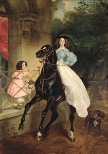 A lovasasszony, Giovanina és Amacilia Paccini portréja, Samoilova grófnő gondozottjai, 1832