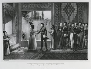 Ivan Paskevics gróf első találkozása Mirza Abbászsal, 1828