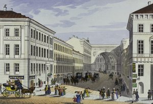 Millionnaya utca és Kotomin ház Szentpéterváron, XIX. század első fele.
